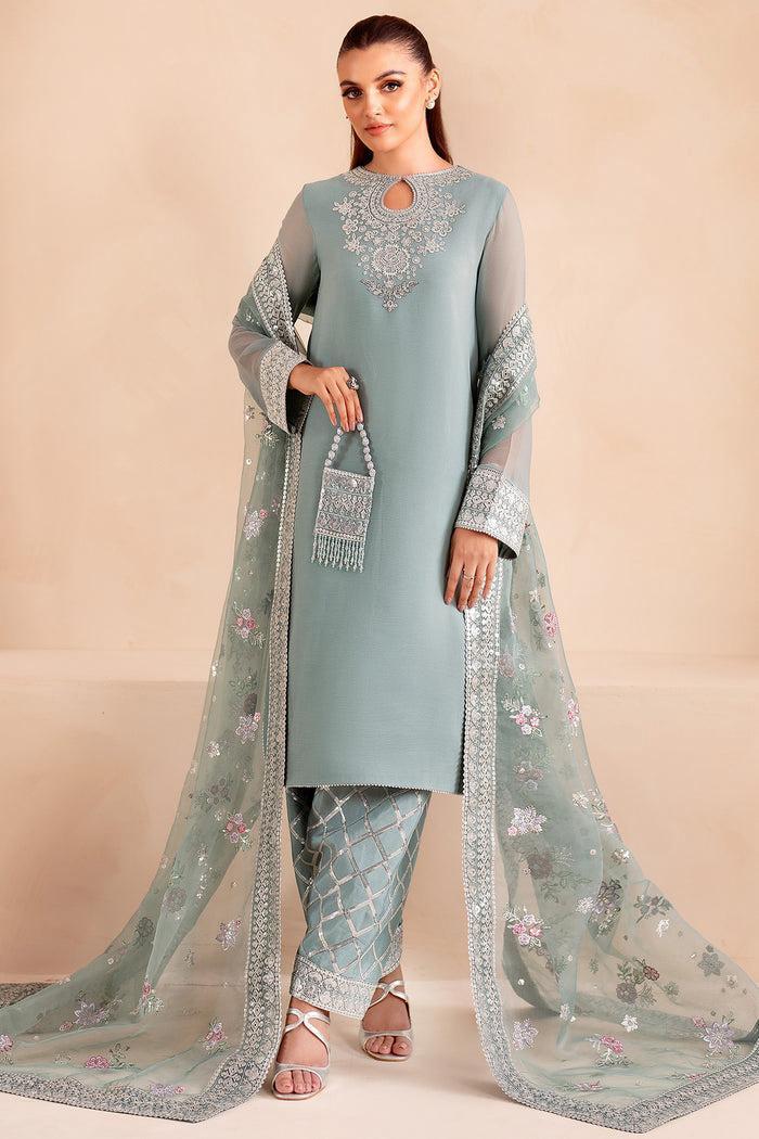Chiffon Luxury Sequence Embroidered 3-Piece Suit (Unstitched) (farasha) (SR:5001)